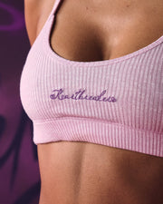 Ribbed Bra in Pink
