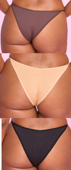 Cotton Bikini 3 Pack in Neutral