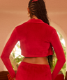 Vacation Crop Jacket in Red