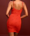 Janice Cherry Knit Dress in Red