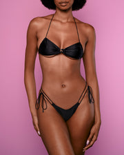 Valentina V-kini Top in Black