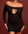 Patricia Keyhole Dress in Black