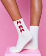 Cream Bow Socks