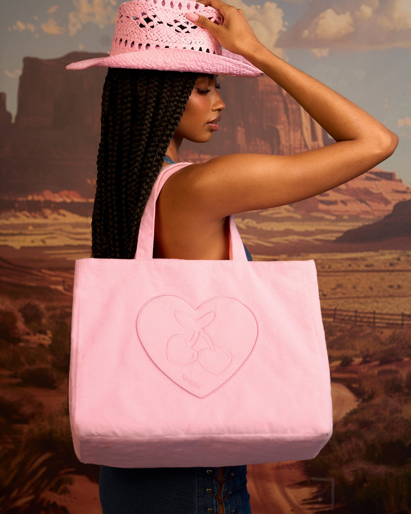 Voight Reversible Tote Bag in Pink
