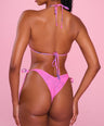 Karla V-Kini Bottom in Rosa Azul (Hardware Trim)