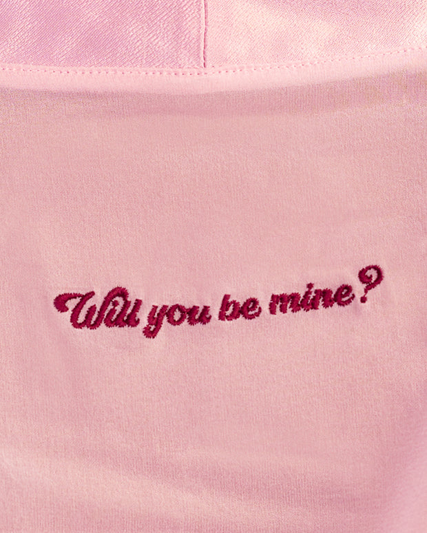 Be Mine Silk Robe In Pink
