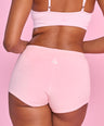 Velour Mini Shorts in Pink