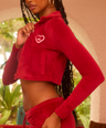 Vacation Crop Jacket in Red