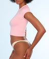 Just A Girl Baby Tee in Pink