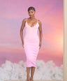Heaven Midi Dress in Pink