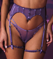 Marilyn Panty + Garter in Purple