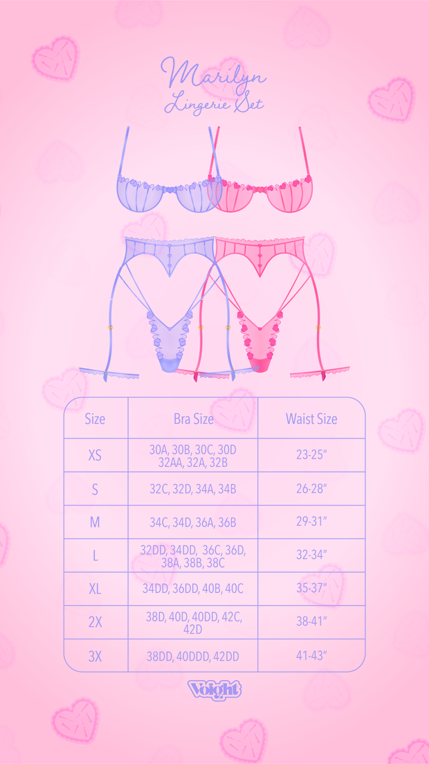 Marilyn Panty/Garter in Periwinkle