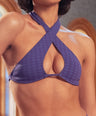 Bossed Up V-Kini Top in Sapphire