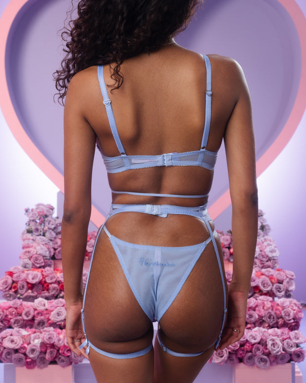 Polly Panty/Garter in Periwinkle Candy