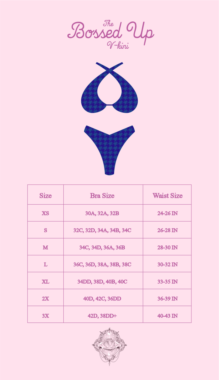 Bossed Up V-Kini Bottom in Sapphire