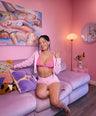 Broken Hearts Shorts in Light Pink